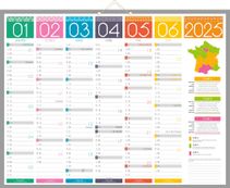 Calendrier bancaire année civile BOUCHUT "Tendance" 43 x 55 cm 70 %