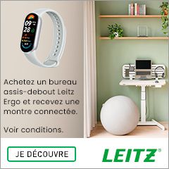 Montre connectée offerte pour achat d'un bureau assis-debout