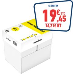 Carton de 5 ramettes de 500 feuilles