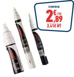 MARQUEUR CRAIE BLANC «UNI CHALK»