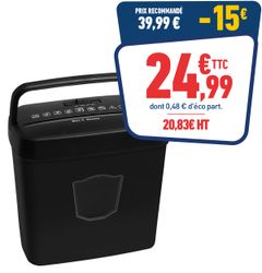 DESTRUCTEUR UP OFFICE COUPE CROISÉE NOIR