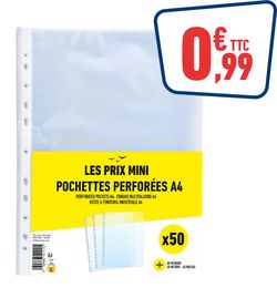 50 POCHETTES PERFORÉES