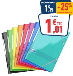 CHEMISE À ÉLASTIQUES COLOR LIFE A4 - 3 RABATS - CARTE