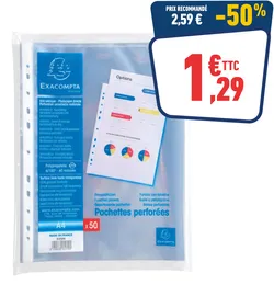 50 POCHETTES PERFORÉES