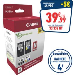 PACK DE 2 CARTOUCHES D’ENCRE CANON PG-540/CL-541
