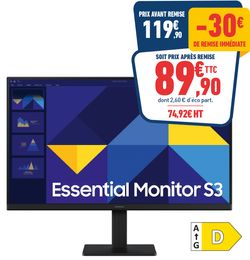 MONITEUR SAMSUNG 27 FULL HD NOIR 