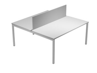 Bureau bench Trend - L180 - sans panneau de séparation - plateau gris