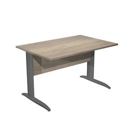 Bureau droit Trend - L120 - Pieds métals - plateau imitation chêne canadien - pied anthracite