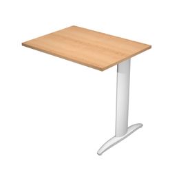 Retour direct pour Bureau Trend pieds métal - L80 - plateau imitation hêtre - pieds alu