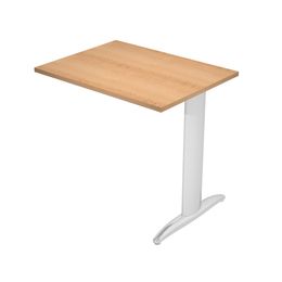 Retour direct pour Bureau Trend pieds métal - L80 - plateau imitation hêtre - pieds effet chromé