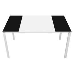 Table de réunion EASYDESK - L150 x P114 x H75 cm - blanc/noir