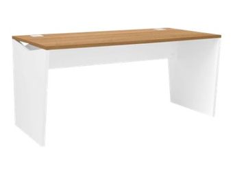 Bureau YES ! - 140 cm - Pieds panneaux fixes - Merisier