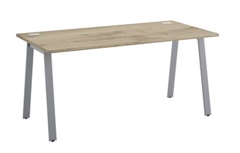 Bureau MAMBO - 140 cm - Pieds métal - Chêne/chocolat