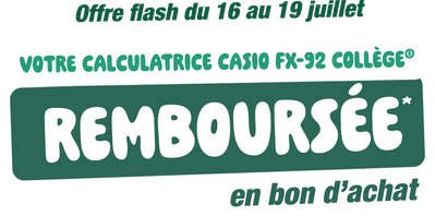Casio FX92 remboursée