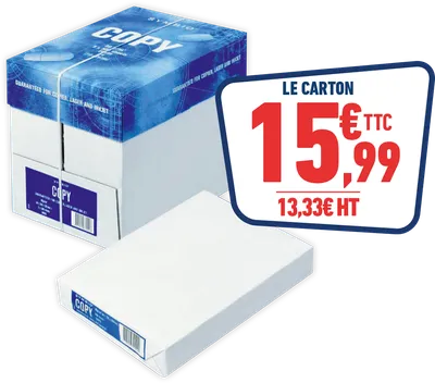 Carton de papier blanc
