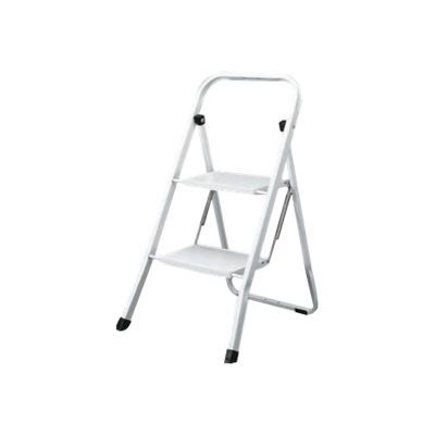 3701254714411-Escabeau - 2 marches - acier - blanc-Angle droit-0