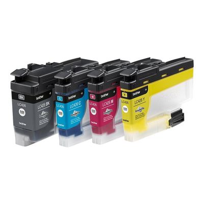 4977766817332-Brother LC426 - pack de 4 - noir, jaune, cyan, magenta - cartouche d'encre originale-Angle droit-1