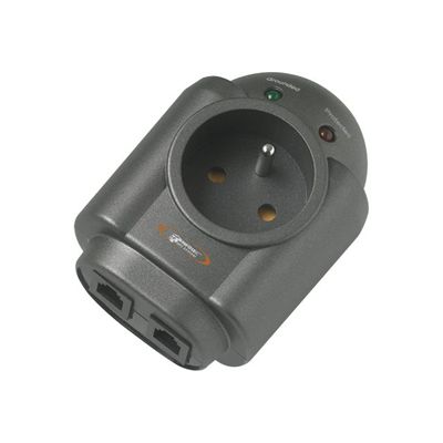 3700085612699-INFOSEC S1 LAN - Prise parafoudre - parasurtenseur-Angle droit-0