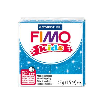 4007817804964-Pâte Fimo Kids  - Bleu Pailleté - 42G-Angle droit-1