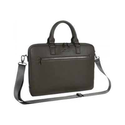 3664447146836-Oberthur Détroit - Sacoche slim pour ordinateur portable 15,6" - kaki-Angle gauche-0