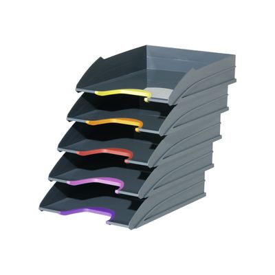 4005546701967-Durable Varicolor - Corbeille à courrier-Angle droit-0