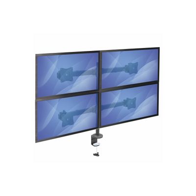 0065030867795-StarTech.com ARMQUAD - Bras support pour 4 écrans jusqu'à 27" - fixation pince - noir-Angle gauche-6