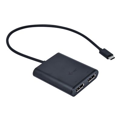 8595611702037-i-Tec - Adaptateur vidéo externe - USB-C 3.1 - 2 x DisplayPort - noir-Angle gauche-1