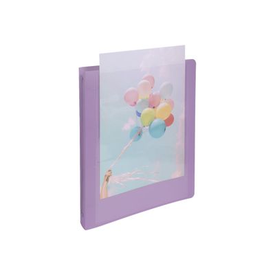 3130630517795-Exacompta Kréacover Pastel - Classeur à anneaux personnalisable - Dos 40 mm - A4 - pour 275 feuilles - disponib-Angle gauche-2