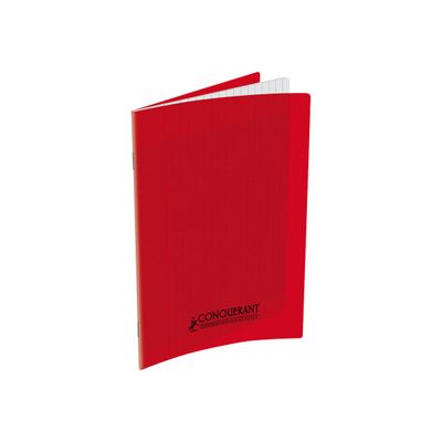 3020120004938-Conquérant Classique - Cahier polypro 17 x 22 cm - 48 pages - grands carreaux (Seyes) - ro-Angle gauche-0
