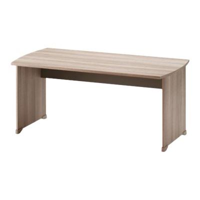 3483600775450-Bureau JAZZ+ - 160 cm - Pieds panneaux - Chêne gris-Angle droit-0