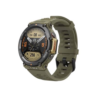 6972596105039-Amazfit T-Rex 2- montre connectée - affichage 1.39" - vert-Angle droit-2