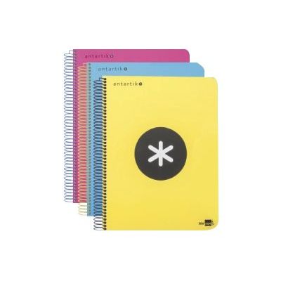 8423473880832-Antartik - Cahier à spirale A5 - 240 pages - grands carreaux (Seyes) - noir-Avant-0