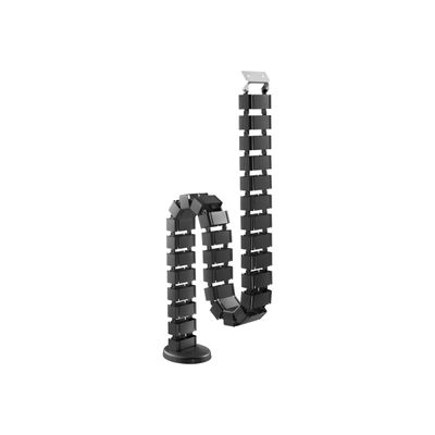 3303170105399-T'nB Ergonomic - Guide câble articulé avec base en métal - noir-Angle droit-0