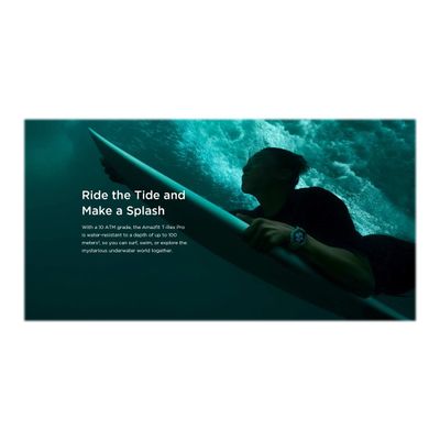6972596102519-Amazfit T-Rex Pro - montre connectée - affichage 1.3" - bleu-Avant-3