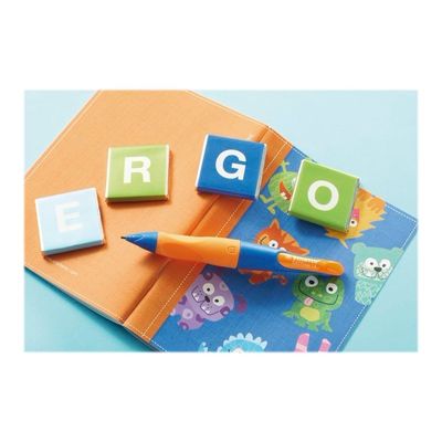 4006381468930-STABILO EASYergo - Porte mines avec 3 mines - HB - 1,4 mm - bleu / orange - gaucher-Angle gauche-2