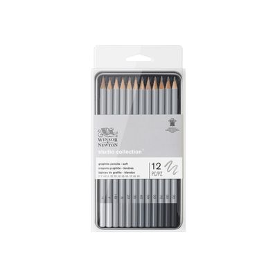 884955064849-Winsor & Newton Studio Collection - Pack de 12 crayons graphites - 2B, 3B, 4B, 5B, 6B, 7B, 8B, 9B, -Avant-0