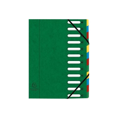 3130630551232-Exacompta Harmonika - Trieur à fenêtres 12 positions - vert-Avant-2