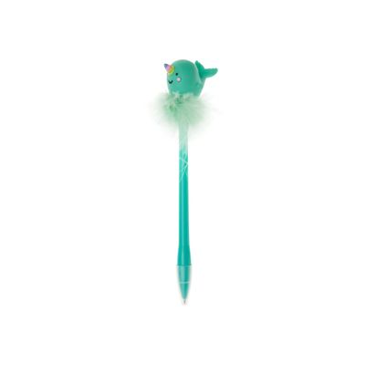 8052783618479-Legami - Stylo à bille lumineux - motif narval-Avant-0