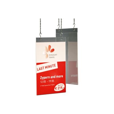 4004360982651-Sigel - Porte-affiche A4 à suspendre - montable au mur - 2 trous-Multi-angle-2