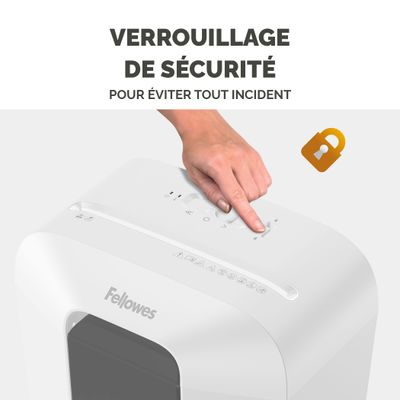 0043859797158-Fellowes Powershred LX70 - destructeur de documents coupe croisée - 11 feuilles - Corbeille 18 litres --3