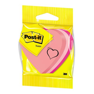 10310328-Post-it - Bloc cube forme coeur - 3 couleurs assorties - 225 feuilles--0