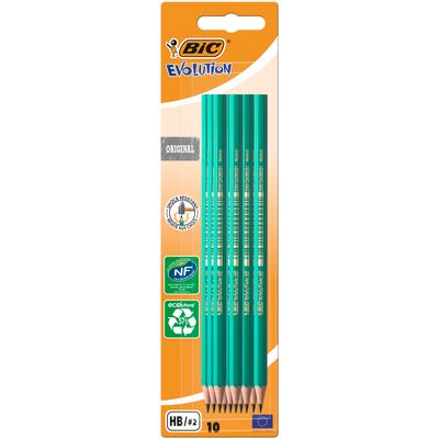 3270220000174-BIC ECOlutions EVOLUTION 650 - Pack de 10 Crayons à papier - HB--0