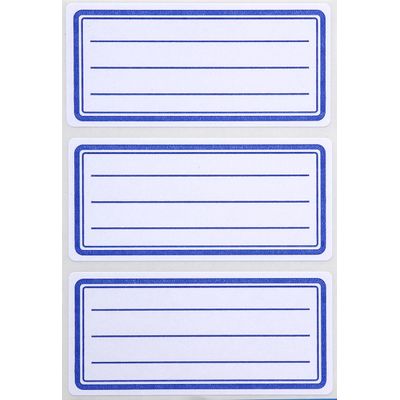 3270241119800-Apli Agipa - 24 Étiquettes scolaires cadre et lignes bleus - 34 x 75 mm - réf 111980--1