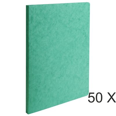 3141879031157-Exacompta - 50 Chemises à dos rainé - 400 gr - vert--0