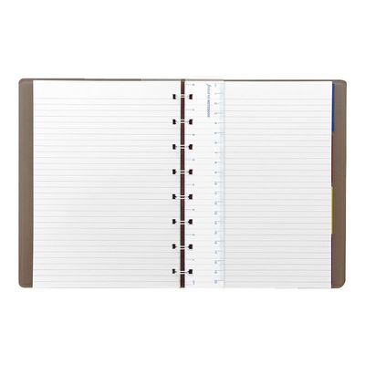 5015142283902-Filofax Saffiano - Carnet de notes à spirale A5 - taupe-Avant-3