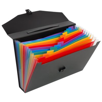 3135251172873-Viquel Rainbow Class - Classeur ménager (valisette trieur) 12 onglets--0