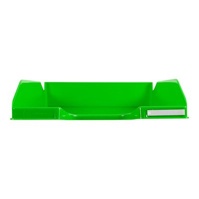 0007470135331-Exacompta COMBO Glossy - Corbeille à courrier vert pomme-Avant-0