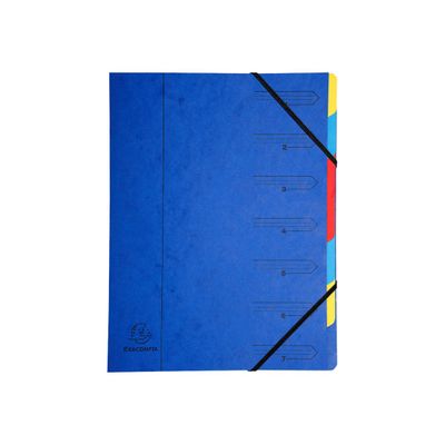 3130630540700-Exacompta Nature Future - Trieur agrafé 7 compartiments - avec élastiques - disponible dans diff-Avant-3