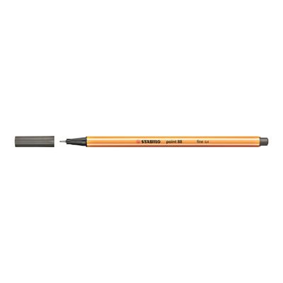 4006381333986-STABILO Point 88 - Feutre fin - 0.4 mm - gris foncé-Angle gauche-1