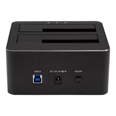 0404051396288-StarTech.com - Dual-Bay USB 3.0 to SATA Hard Drive Docking Station - station d'accueil HDD - SATA -Avant-1